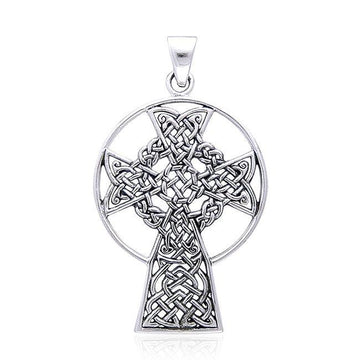 Celtic Knotwork St. Andrews Cross Silver Pendant TP3414 - Jewelry